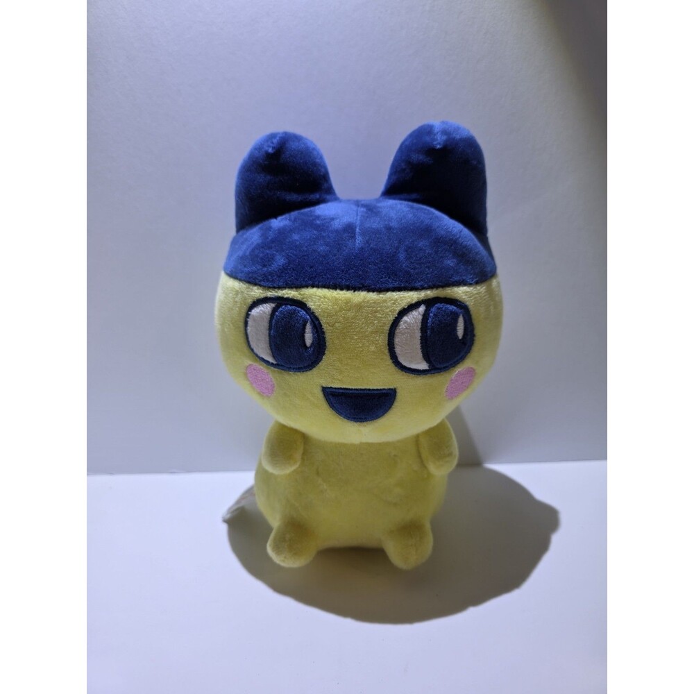 Tamagotchi Mametchi Plush 9” Yellow Blue Stuffed Animal Bandai